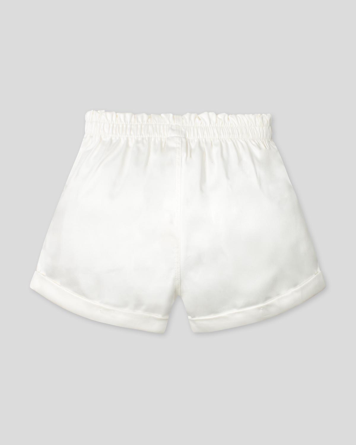 Short blanco paperbag para niña