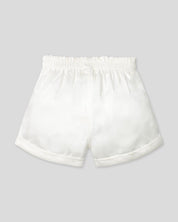 Short blanco paperbag para niña