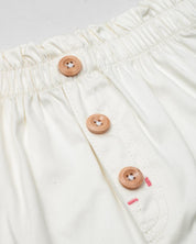 Short blanco paperbag para niña