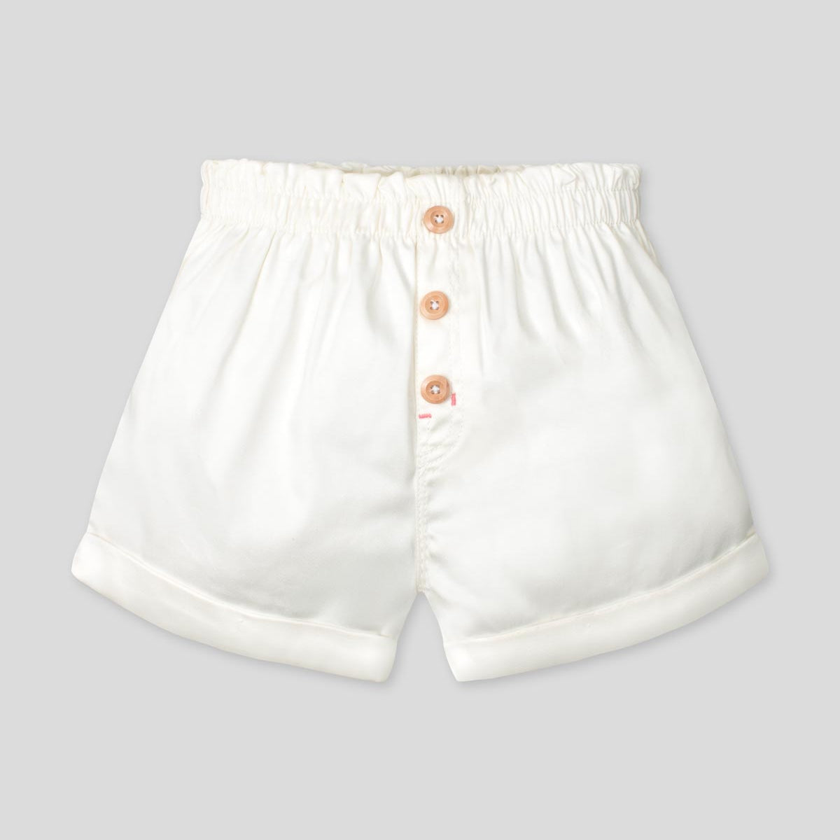 Short blanco paperbag para niña