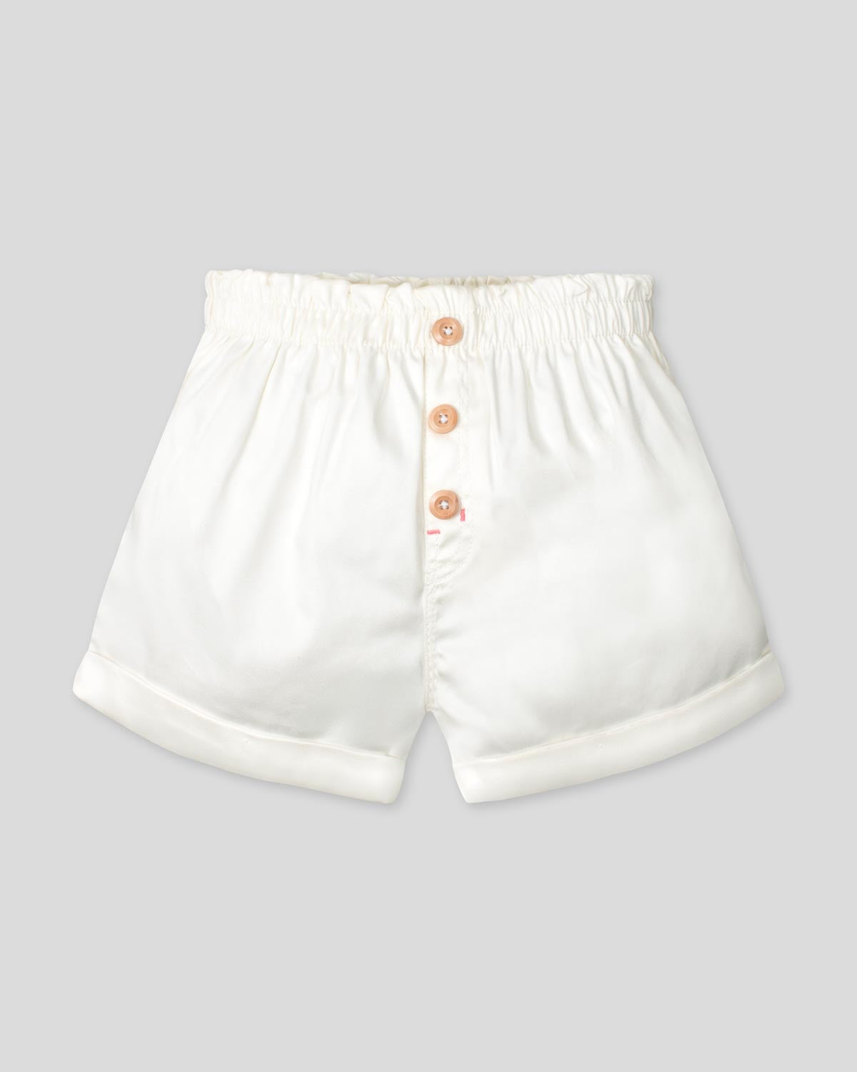 Short blanco paperbag para niña