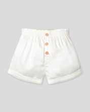 Short blanco paperbag para niña