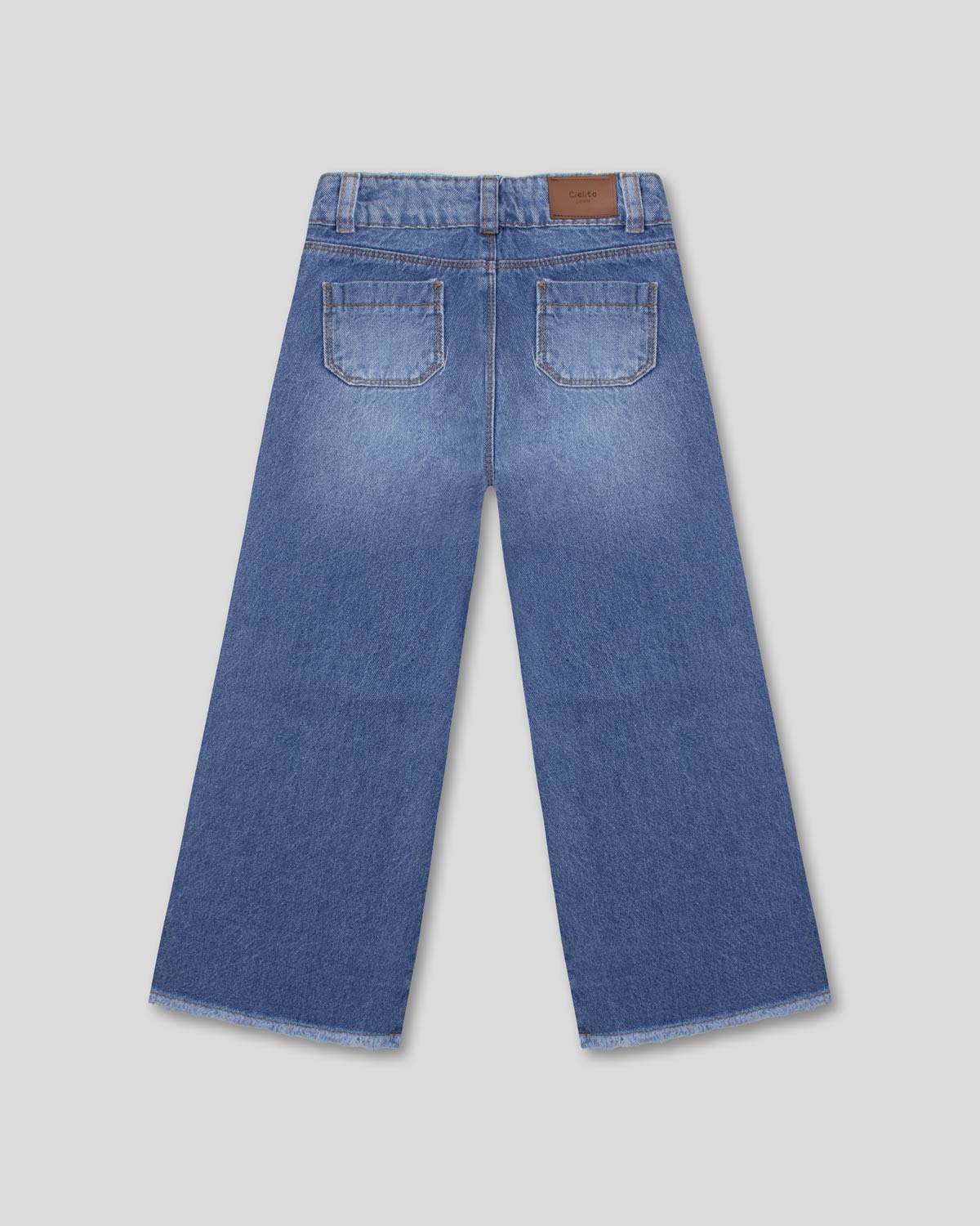 Jean denim marine fit con bolsillos para niña