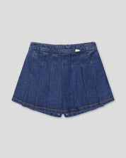 Falda short con pliegues para niña