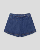 Falda short con pliegues para niña