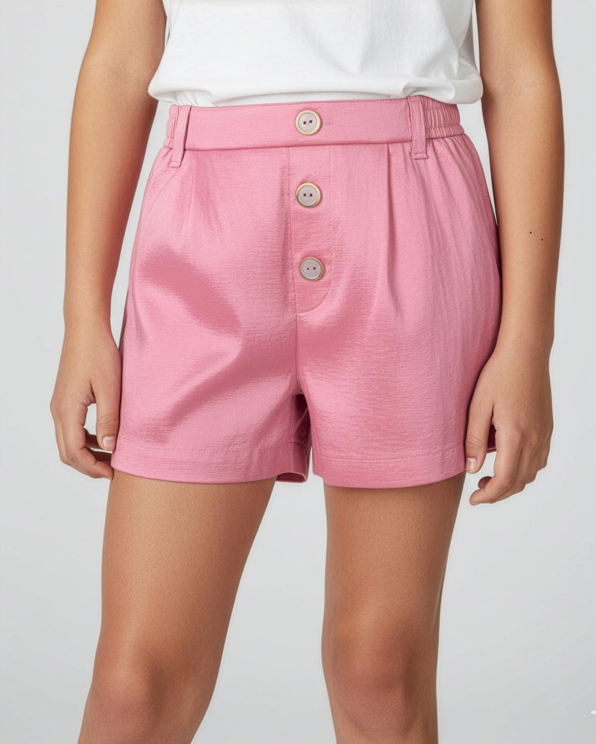 Short rosa brillante para niña