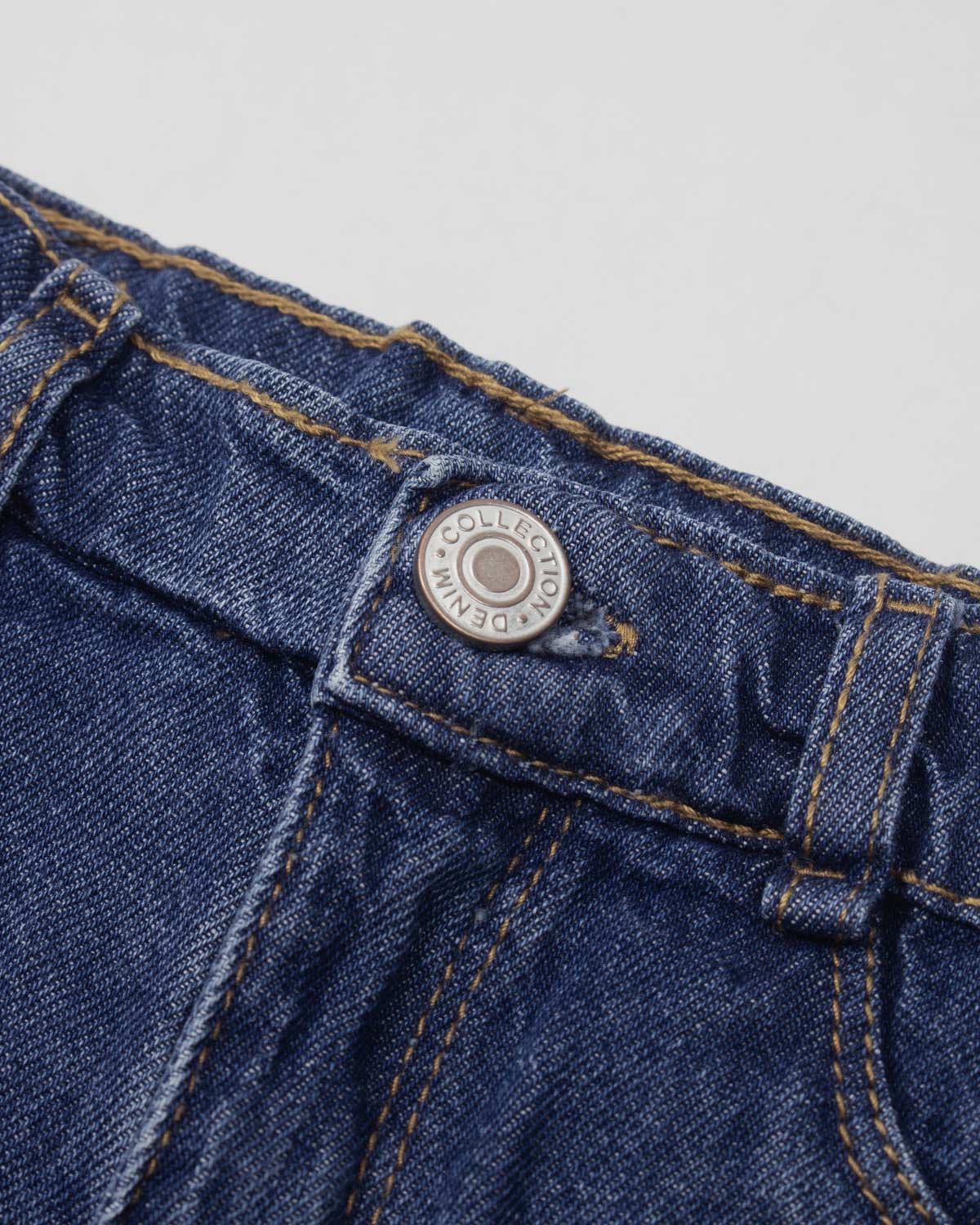 Short denim con aplique brillante de estrellas para niña