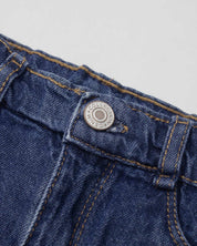 Short denim con aplique brillante de estrellas para niña