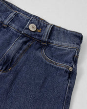 Jean denim con detalle de moños para niña