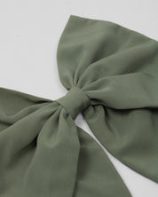 Moño pinza verde oliva para niña