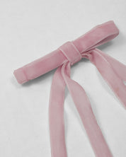 Moño pinza de cintas palo de rosa