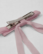 Moño pinza de cintas palo de rosa