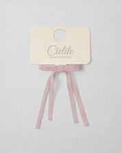 Moño pinza de cintas palo de rosa
