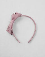 Diadema palo de rosa con moñito para niña