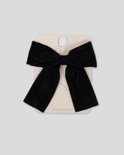 Moño pinza negro plisado para niña