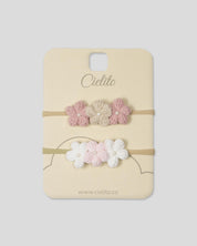 Set x2 balacas de flores para bebé niña