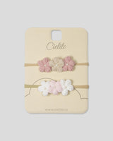 Set x2 balacas de flores para bebé niña