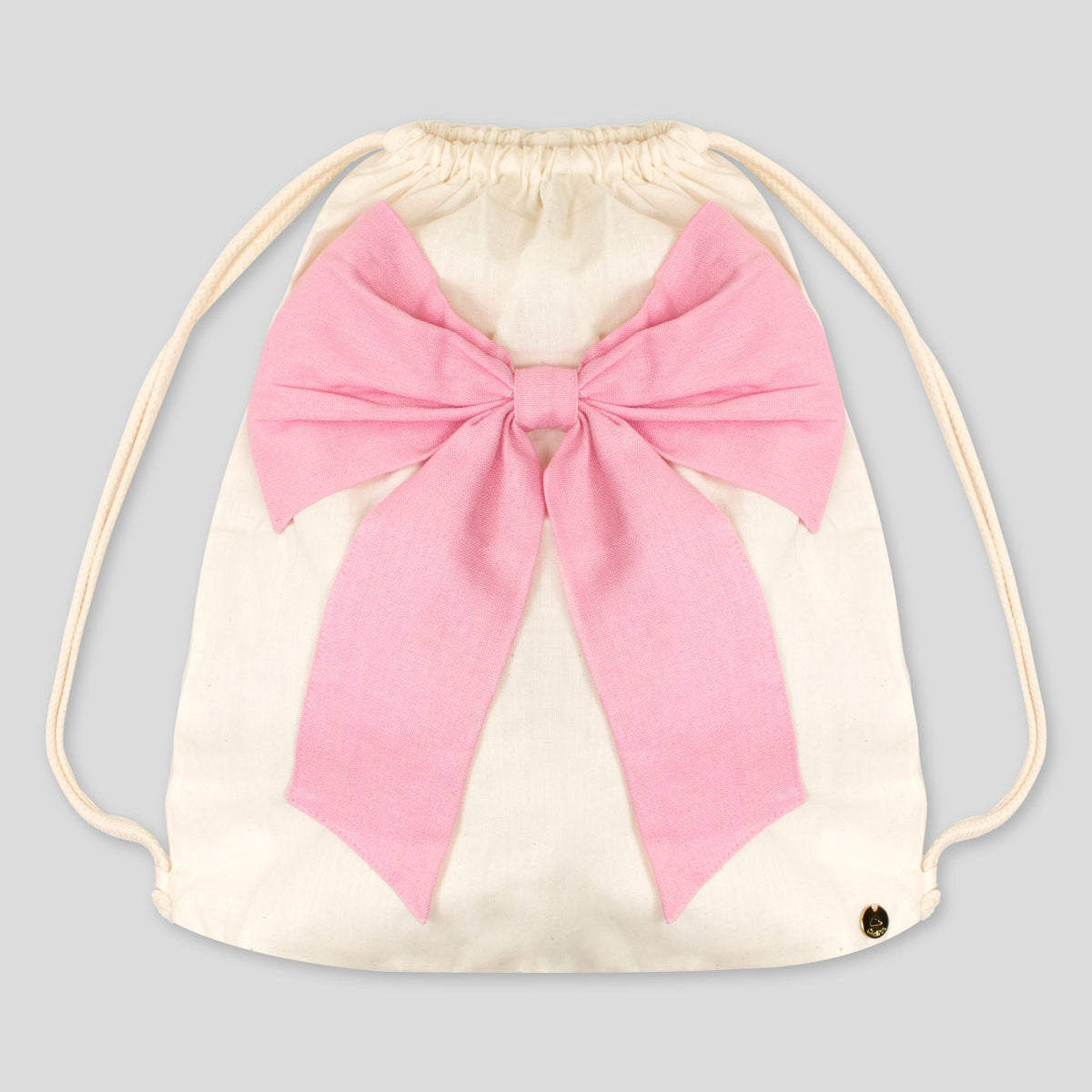 Mochila con moño rosado para niña