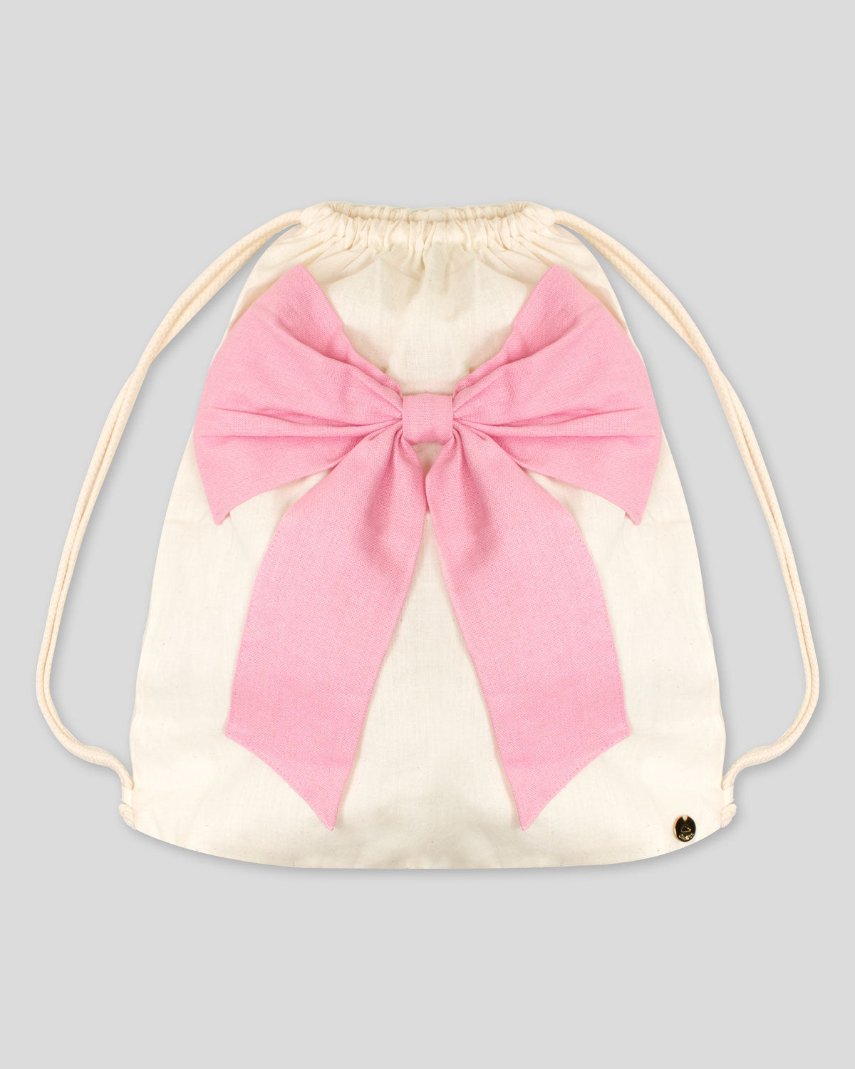 Mochila con moño rosado para niña