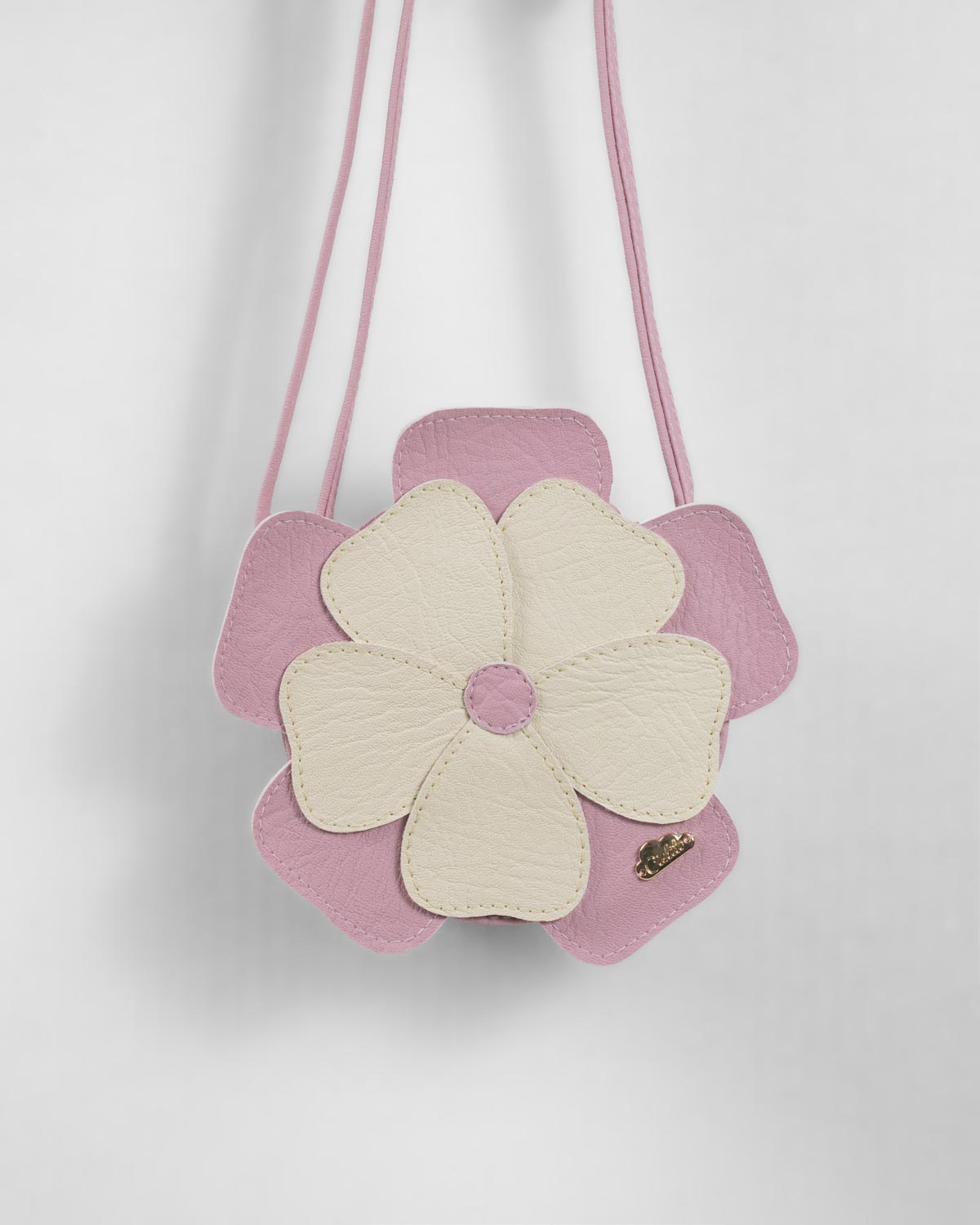 Bolso con diseño de flor y cierre para niña