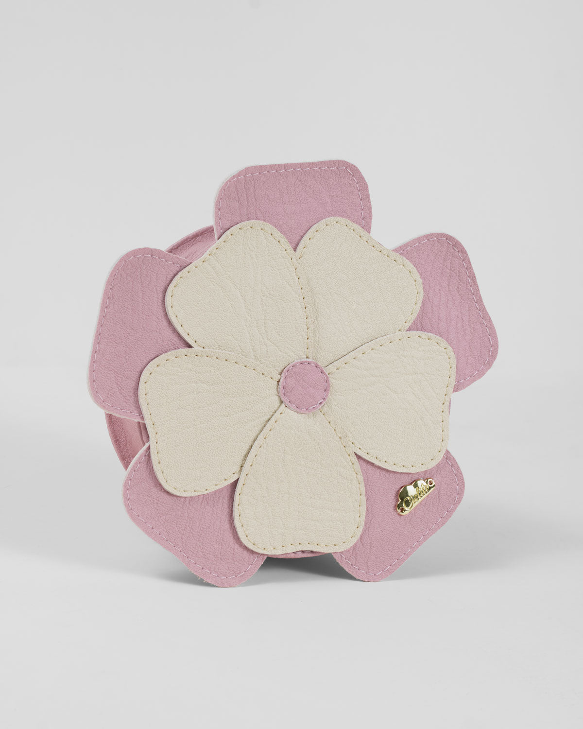 Bolso con diseño de flor y cierre para niña