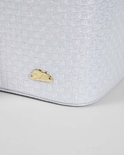 Bolso mini neceser plateado para niña