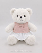 Conjunto rosa y blanco para peluche