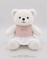 Conjunto rosa y blanco para peluche