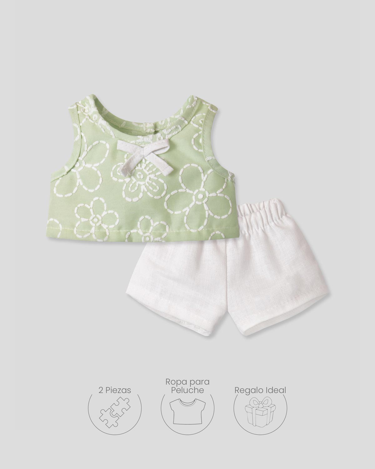 Conjunto verde para peluche