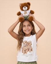 Conjunto blanco y verde para peluche