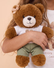 Conjunto blanco y verde para peluche