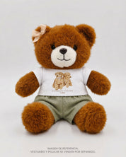 Conjunto blanco y verde para peluche