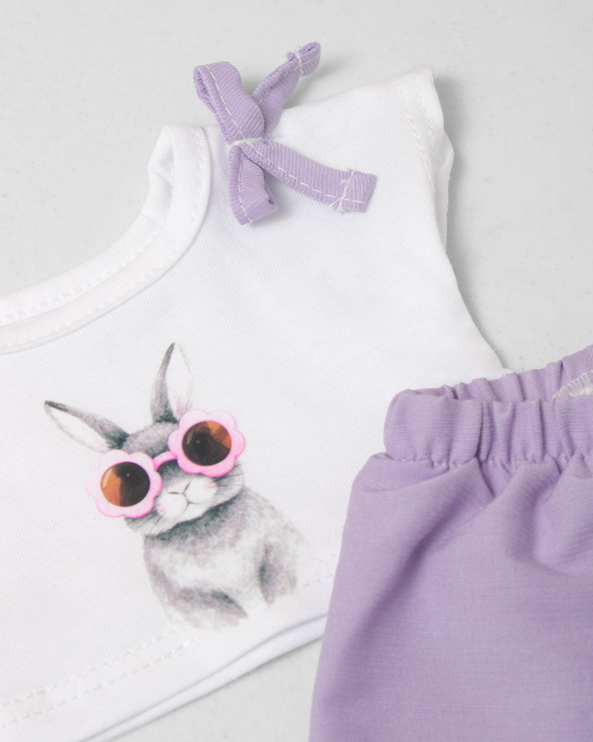 Conjunto conejo lila para peluche
