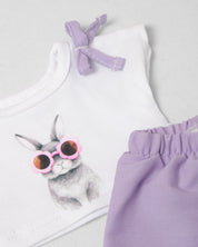 Conjunto conejo lila para peluche