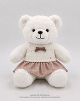 Conjunto beige y café para peluche
