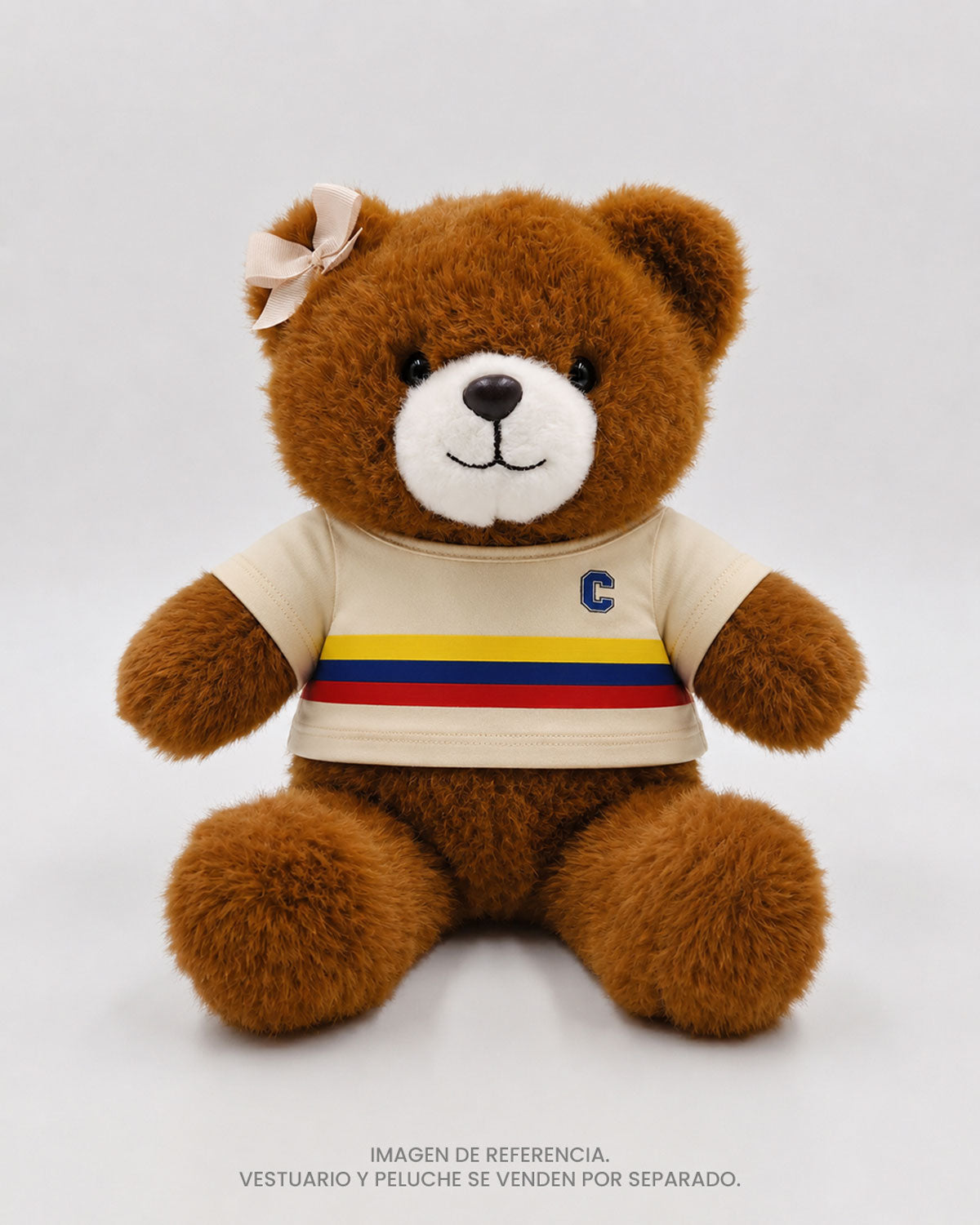 Camiseta de Colombia crema para peluche