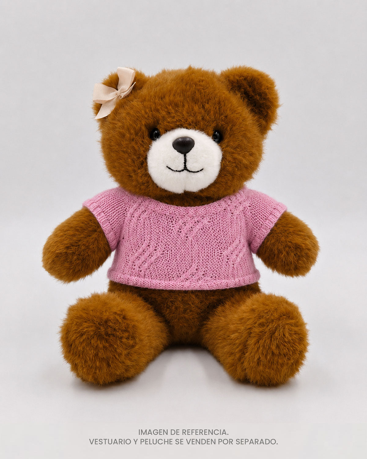 Saco tejido rosa para peluche