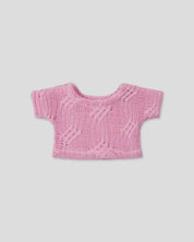 Saco tejido rosa para peluche