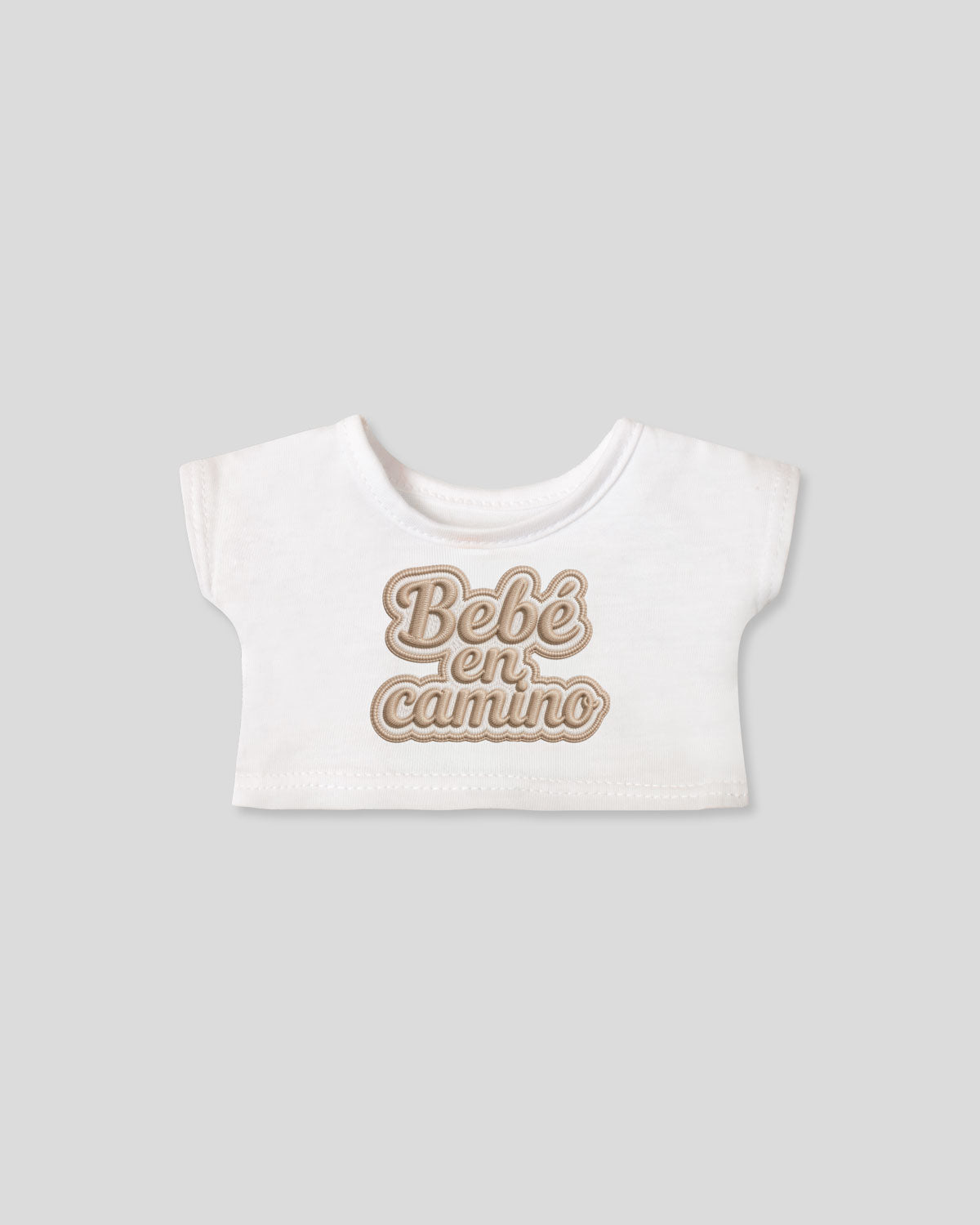 Camiseta blanco crudo para peluche personalizable