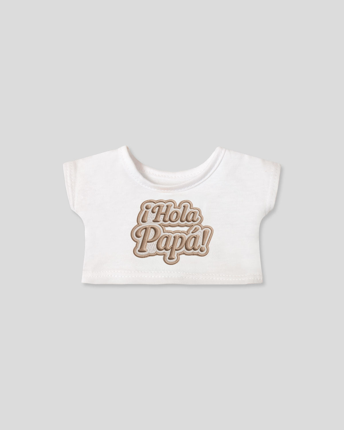 Camiseta blanco crudo para peluche personalizable