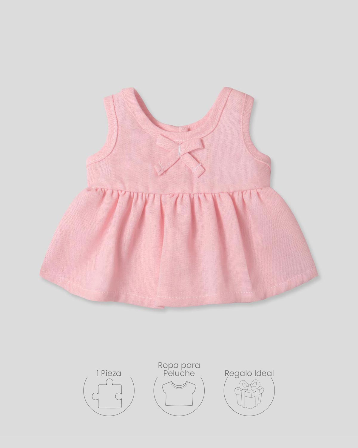 Vestido rosa para peluche