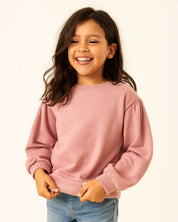 Saco rosa con moño blanco en espalda para niña