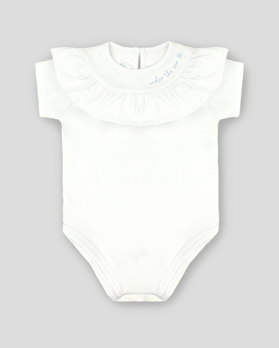 Body blanco con bolero y bordado para bebé niña - Cielito