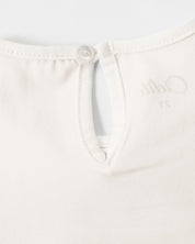 Camiseta blanca con boleros y bordado para niña - Cielito