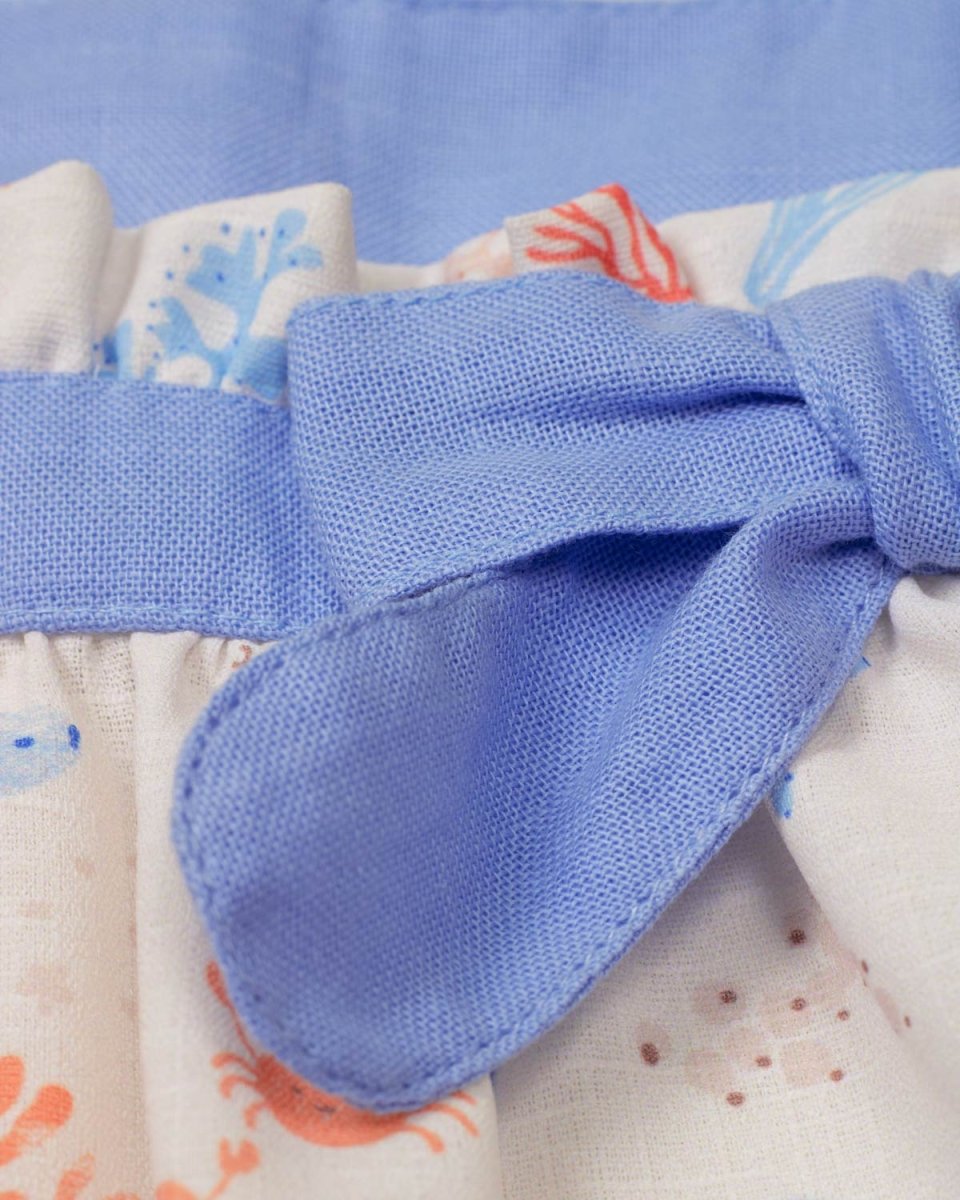 Vestido body con moño azul para bebé niña - Cielito
