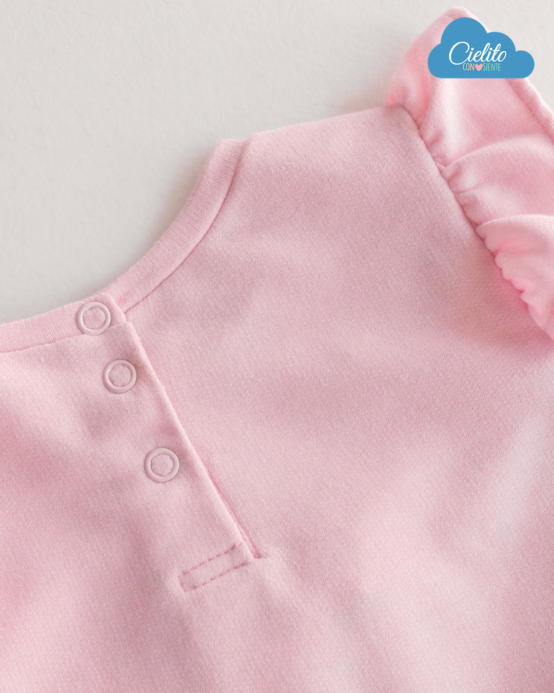 Saco estampado con bolero en hombros para bebé niña