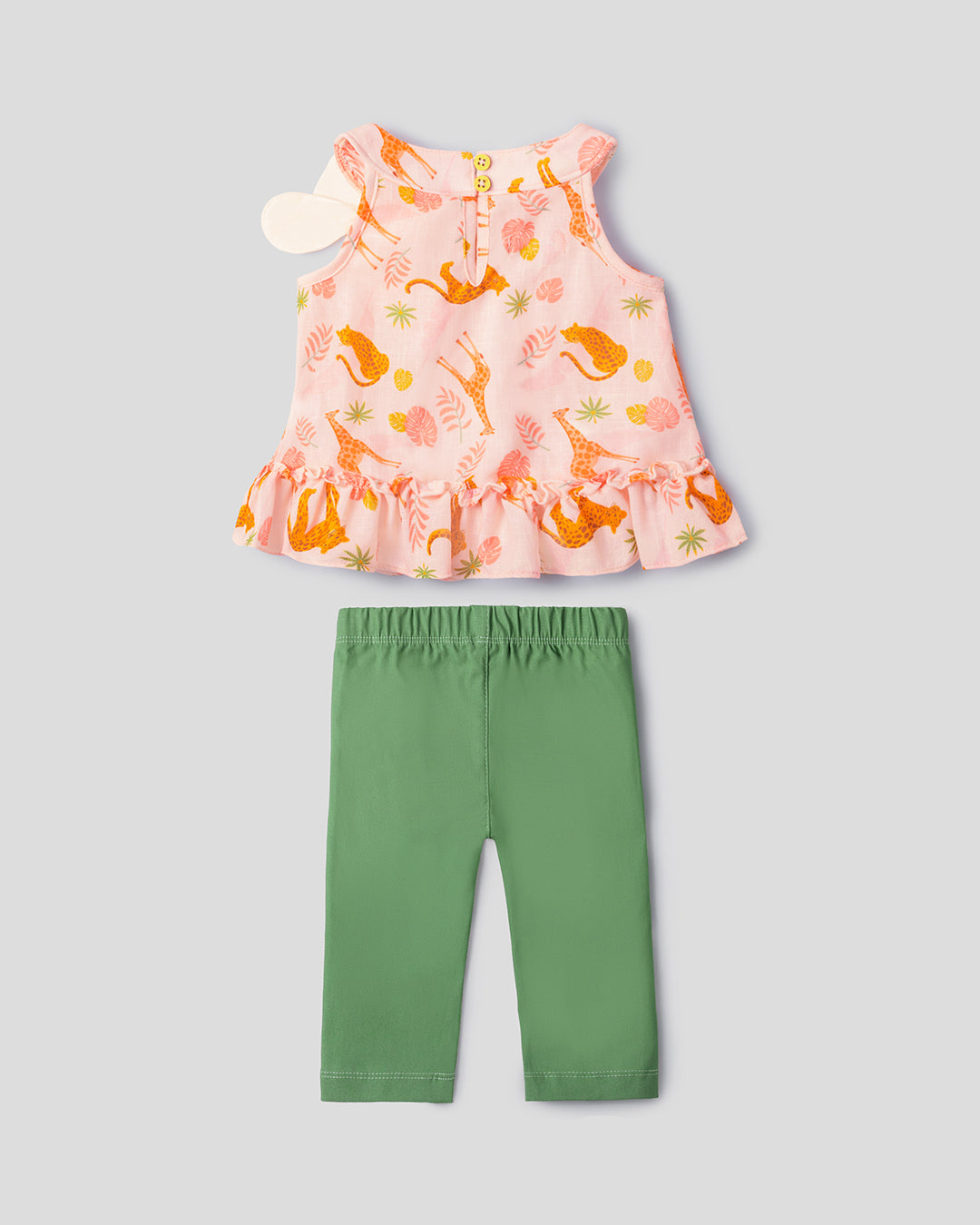 blusa safari con leggins verde para bebé niña – Cielito